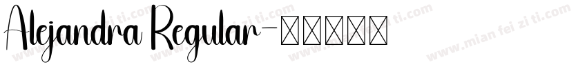 Alejandra Regular字体转换